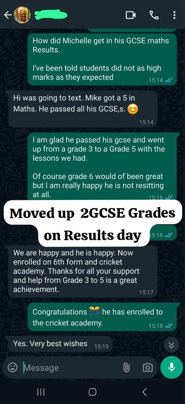 GCSE maths student grade